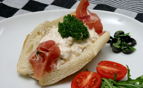 Baguettfyllning med gorgonzolakräm