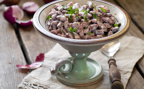 Bönsallad med äpple