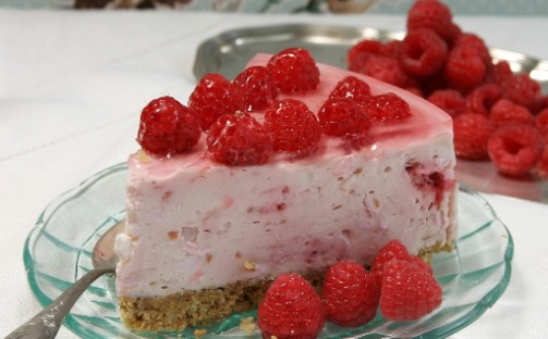 Cottage Cheesecake med hallon