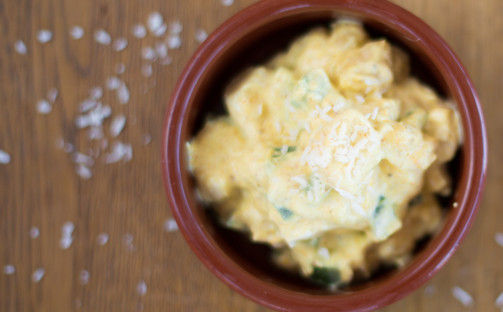 Dipp med paprika, kokos och banan