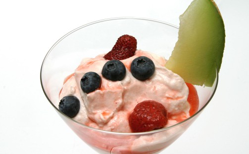 Jordgubbsfromage med Grekisk yoghurt