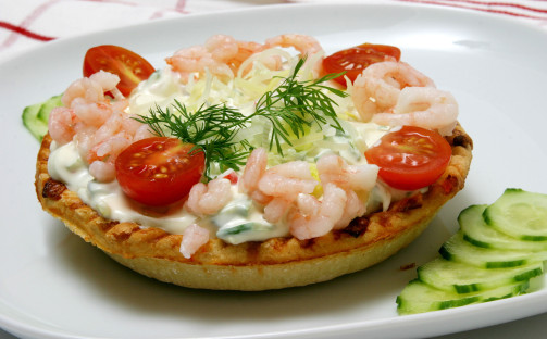 Kall crabstickspaj