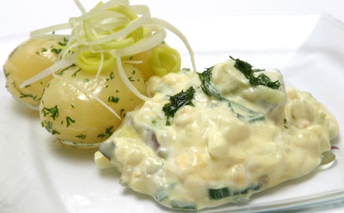 Matjes i currycrème