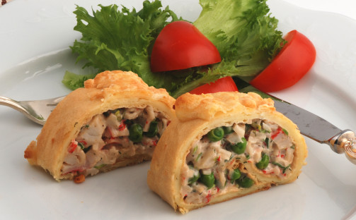 Petit choux-rulle med crabsticks