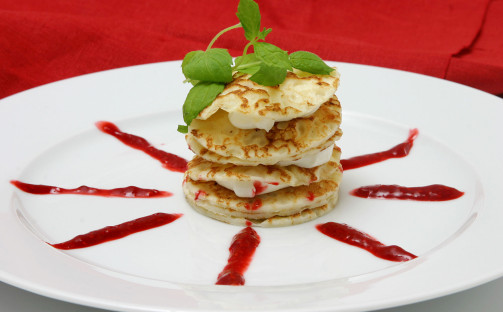 Plättar med yoghurtklickar