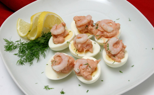 Räkröra till ägghalvor