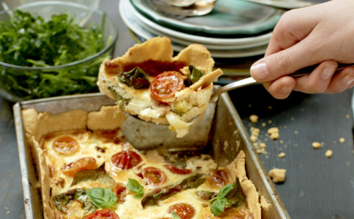 Spenat och fetaostpaj