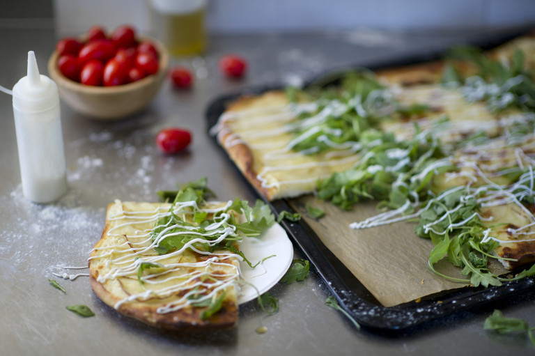 Pizza Bianca med potatis Salakis