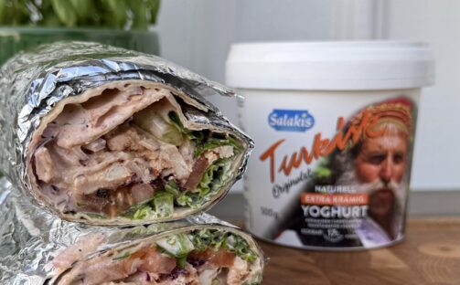 Kycklingrulle med krämig kebabsås